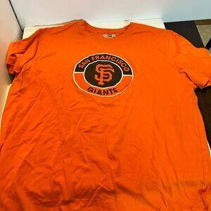 New Era San Francisco Giants Mlb Men’s T-Shirt Sz 2X Crewneck Orange Brown Worn